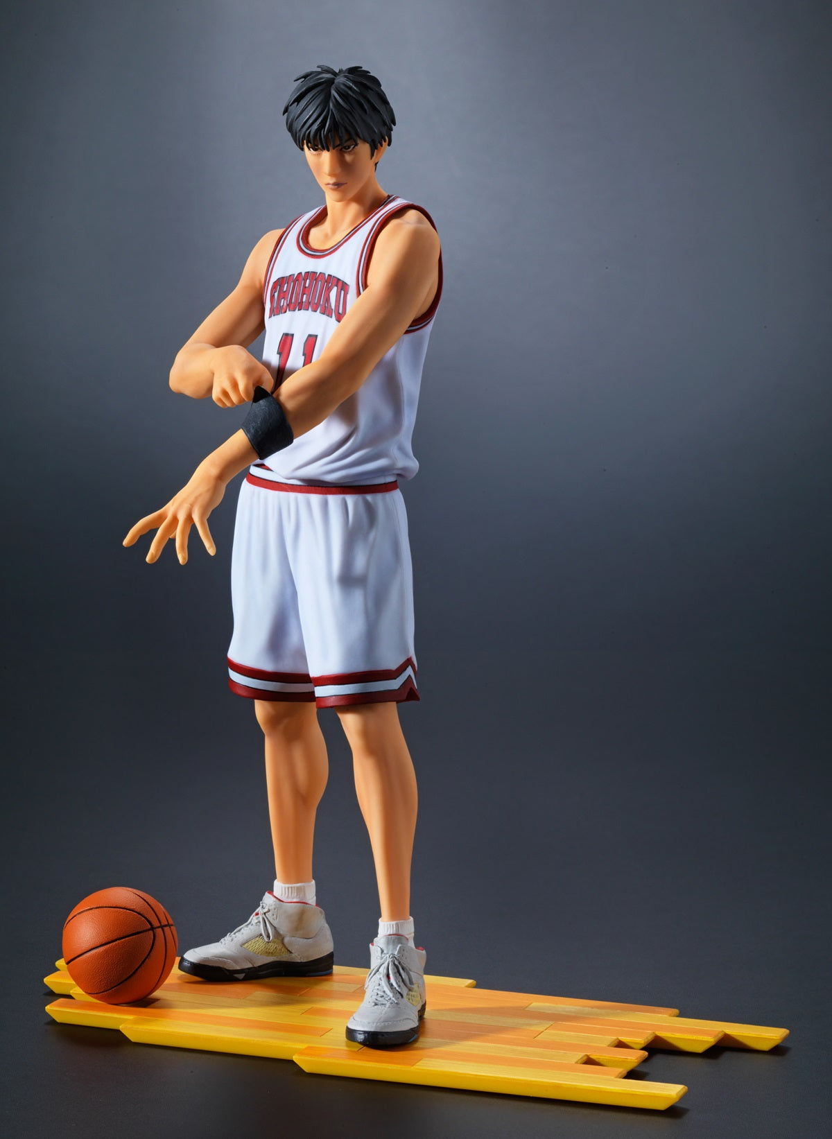 The spirit collection of Inoue Takehiko [ SLAM DUNK ] Kaede Rukawa away game special limited ver.(white color uniform) Complete Figure *Official figure / with official flyer